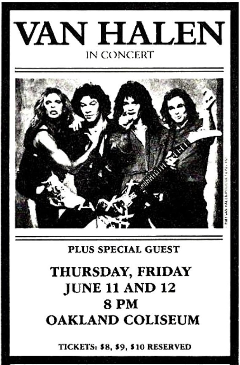 Van Halen: Oakland, CA @ Oakland Arena 1981