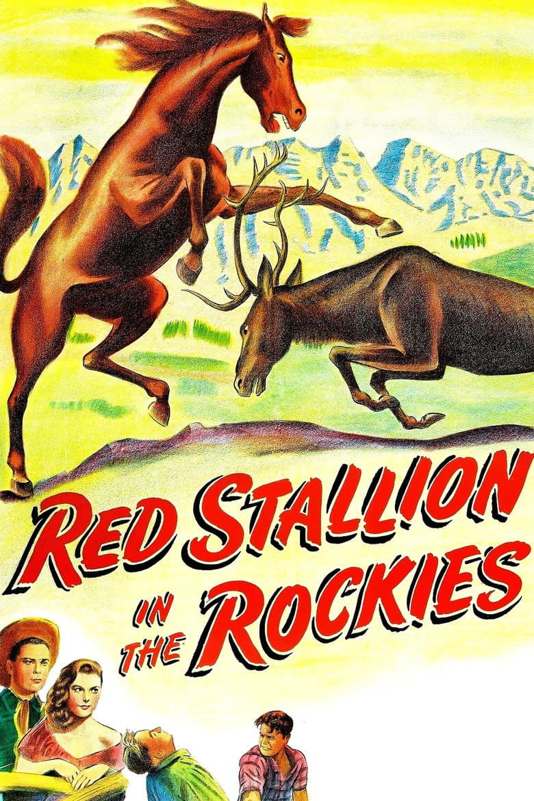 Red Stallion In The Rockies