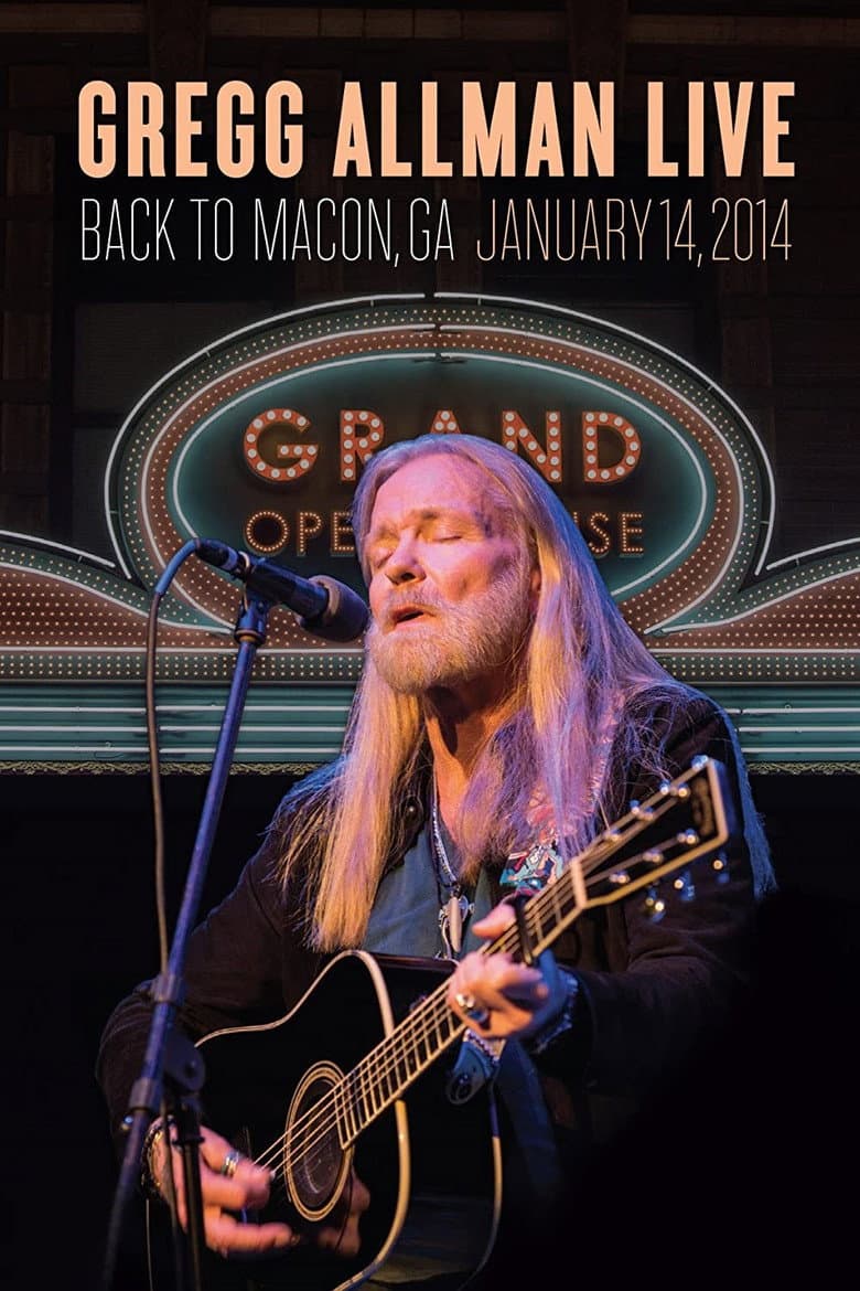 Gregg Allman Live - Back to Macon, GA